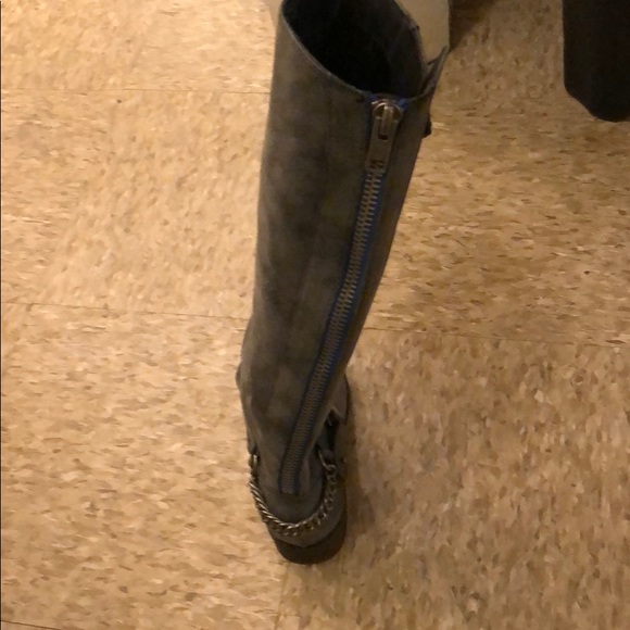 Suede knee high riding boots - Picture 2 of 4